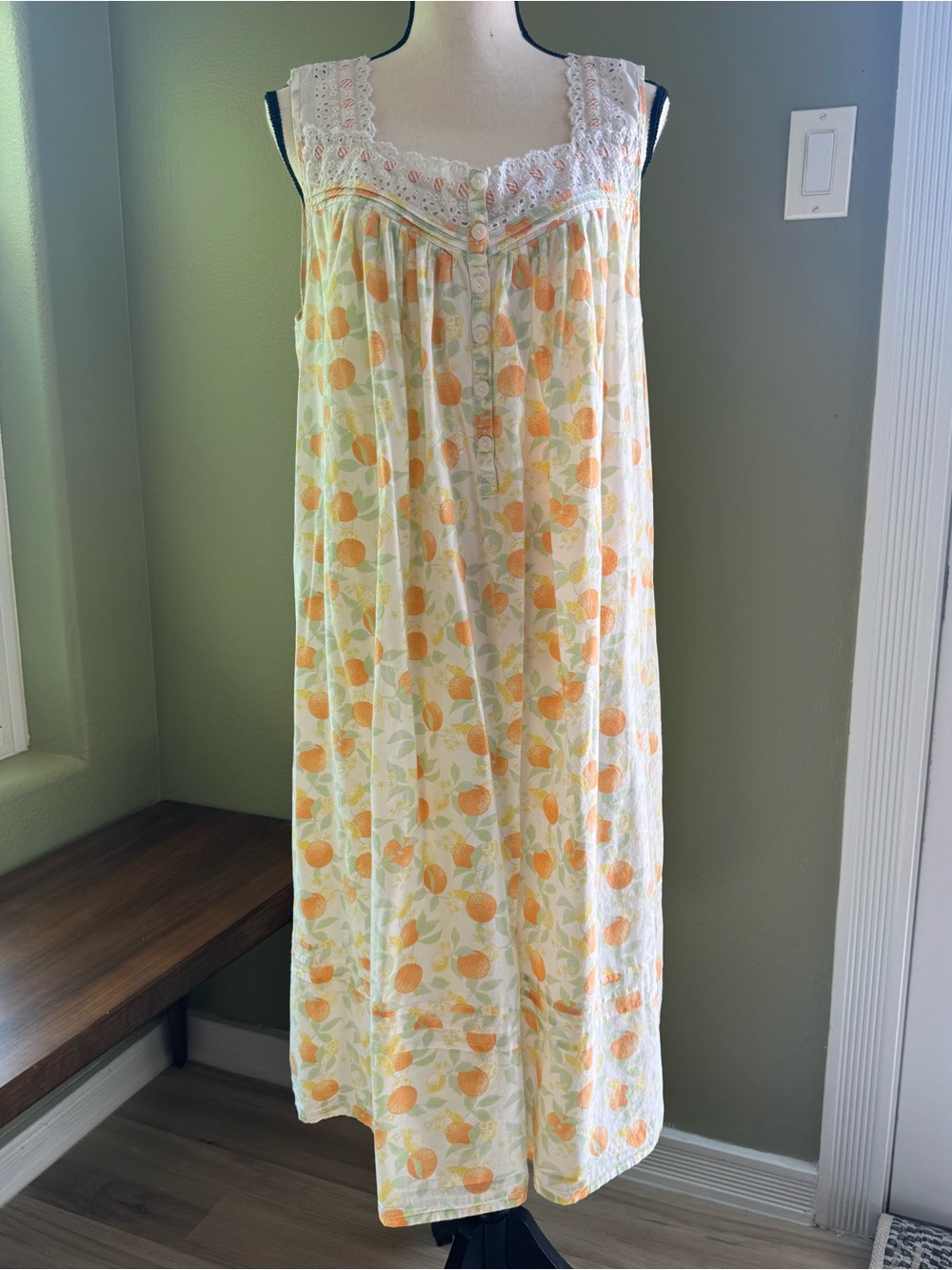 VTG Lanz of Salzburg 100% Cotton Summer House Dress